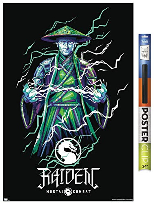 Trends International Mortal Kombat Movie - Raiden Wall Poster 22.375" x 34" Premium Poster and Clip Bundle Trends International Mortal Kombat Movie - Raiden Wall Poster 22.375" x 34" Premium Poster and Clip Bundle
