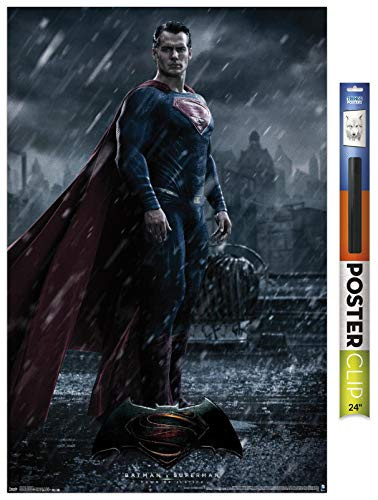 Trends International DC Comics Movie-Batman v Superman Wall Poster 22.375" x 34" Premium Poster  and  Clip Bundle