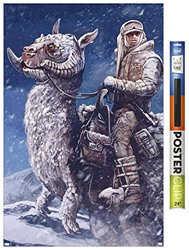 Trends International Star Wars- The Empire Strikes Back by AJ Frena Wall Poster 22.375" x 34" Premium Poster  and  Clip Bundle