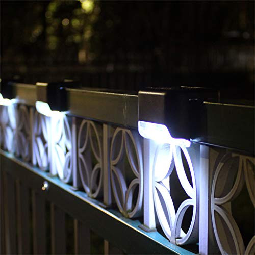 Solar Deck Lights- LED Solar Path Stair Outdoor Light 4PCS Solar Step Lights Waterproof Led Solar Lights Garden Yard Fence Wall Landscape Lamp for Patio Pool Stairs Step and Pathway -4PCS-