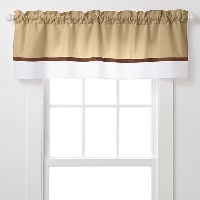 Bacati - Metro Khaki-White-Chocolate Valance