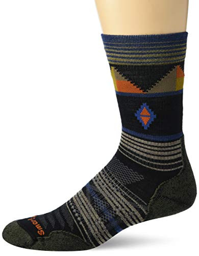Smartwool PhD Outdoor Light Pattern Crew Black LG -Men's Shoe 9-11.5-