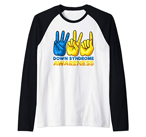 March 21 Down Syndrome Day Awareness for Boys Girls 321 Raglan Baseball Tee