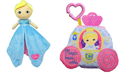 Kids Preferred Disney On The Go Soft Teether Book, and Activity Toy Plush Doll Set (Cinderella)