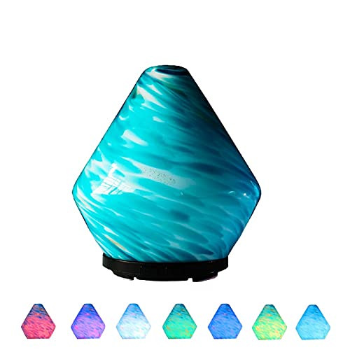 Glass Essential Oil Diffuser with Adjustable Mist Mode Auto Off Cool Mist Aromatherapy Diffuser Humidifiers Diffusers for Essential Oils for Home Bedroom Office 100ml Oil Diffuser