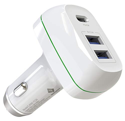 USB C Car Charger E EGOWAY 60W 3-Port Type C Car Adapter Power Supply with 45W PD Port and 2 USB A Ports Compatible with Mac Book Pro-Air 2018 iPad Pro iPhone Xs-Max-XR-X-8 S10-S9 and More USB C Car Charger E EGOWAY 60W 3-Port Type C Car Adapter Power Supply with 45W PD Port and 2 USB A Ports Compatible with Mac Book Pro-Air 2018 iPad Pro iPhone Xs-Max-XR-X-8 S10-S9 and More