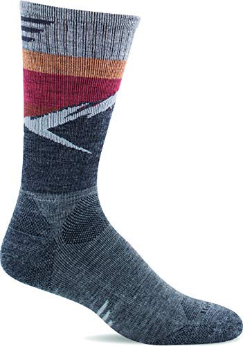 Sockwell Men's Modern Mountain Crew Moderate Compression Sock Grey - L-XL