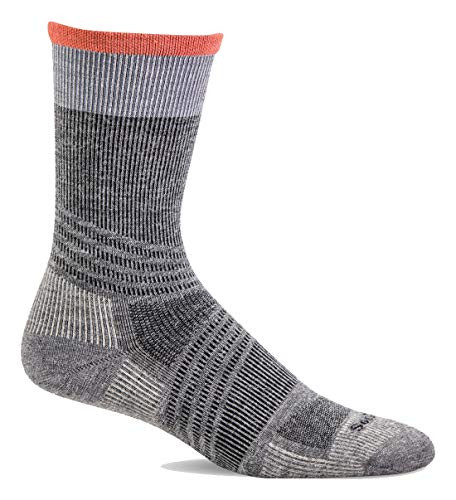 Sockwell Women's Summit Crew II Firm Graduated Compression Sock Grey - M-L