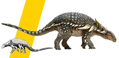 PNSO Sauropelta Isaac Figure Realistic Nodosauridae Dinosaur PVC Collector Toys Animal Educational Model Decoration Gift for Adult