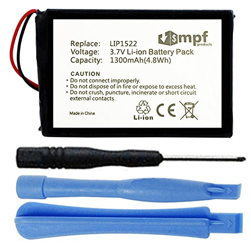 MPF Products 1300mAh LIP1522 LIP1523 Battery Replacement Compatible with Sony Playstation 4 PS4 Dualshock 4 Wireless Controller (CUH-ZCT2 and CUH-ZCT2U - 2016 and Newer Models Only)