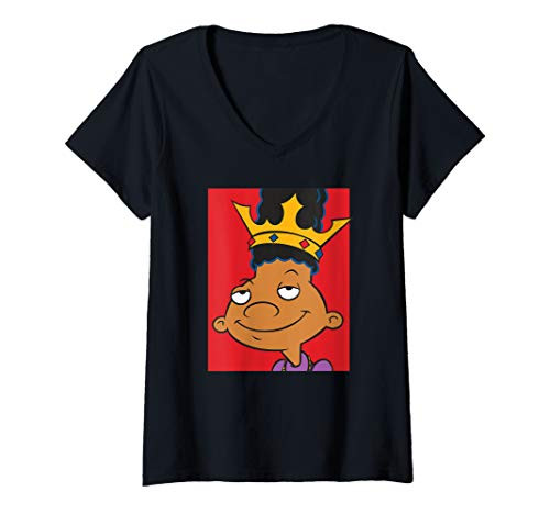 Womens Hey Arnold Gerald Biggie Parody V-Neck T-Shirt