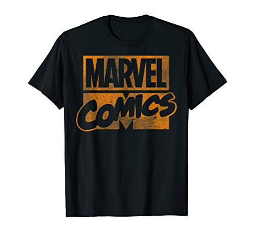 Marvel Classic Comics Stack Logo Tonal Orange T-Shirt