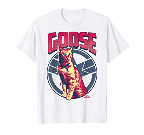 Captain Marvel Goose Tonal Portrait Symbol Graphic T-Shirt
