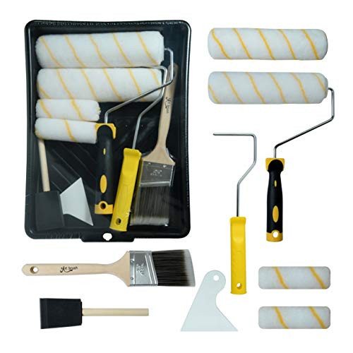 Paint Roller Kit Paint Roller Paint Tray Paint Brush Roller Paint Brush Home Painting Supplies and Roller Cover Set - 10 Piece House Paint Kit for Decorating Walls and Home Paint Roller Kit Paint Roller Paint Tray Paint Brush Roller Paint Brush Home Painting Supplies and Roller Cover Set - 10 Piece House Paint Kit for Decorating Walls and Home