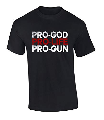 Political Pro-God Pro-Life Pro- Adult Short Sleeve T-shirt-5xl Black