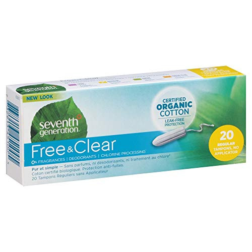 Seventh Generation Tampons Regular No Applicator - 20 ct - 2 pk