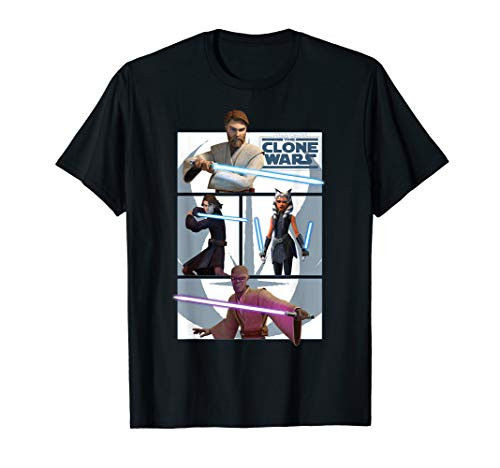 Star Wars- The Clone Wars Jedi Panels T-Shirt