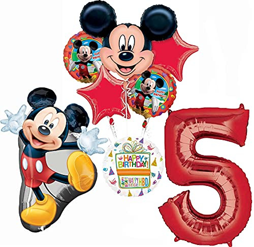 The Ultimate Mickey Mouse 5th Birthday Party Supplies and Balloon Decorations