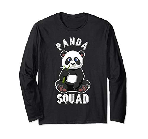 Panda Squad Funny Bamboo Panda Lover Gift Long Sleeve T-Shirt