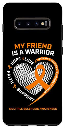 Galaxy S10 plus Orange Ribbon MS Warrior Friend Multiple Sclerosis Awareness Case