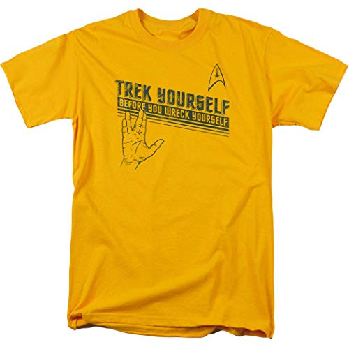 Star Trek Vulcan Salute T Shirt and Stickers -X-Large- Yellow Star Trek Vulcan Salute T Shirt and Stickers -X-Large- Yellow