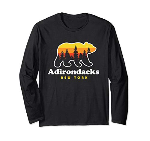 Adirondacks NY Bear Woods New York Long Sleeve T-Shirt Adirondacks NY Bear Woods New York Long Sleeve T-Shirt