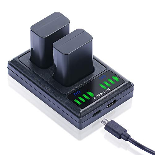 NP-FW50 YUESUO Camera Battery Charger Set Compatible with Sony A6000 A6500 A6300 A6400 A7 A7II A7RII A7SII A7S A7S2 A7R A7R2 A55 A5100 RX10