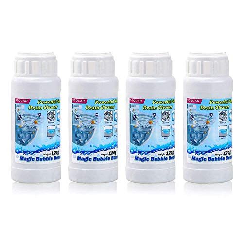 Pipe Dredge Deodorant All-Purpose Quick Foaming Toilet CleanerPowerful Sink Drain Cleaner Magic Bubble Bombs Chemical Powder Dredge Agent for Kitchen Toilet Pipeline Dredging Quick Cleaning 4 pack
