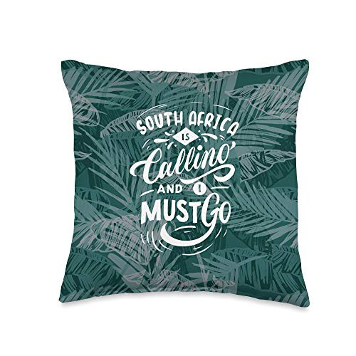 South Africa Travel Gifts for Men Women Moving Africa Gift Souvenir South African Throw Pillow 16x16 Multicolor