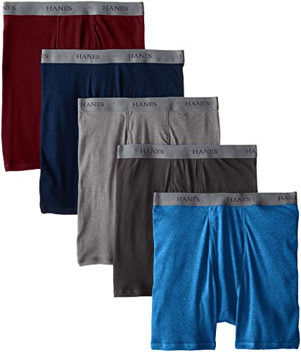 Hanes Ultimate Men's 5-Pack Dyed Boxer Brief - Colors May Vary, Assorted Colors, X-Large