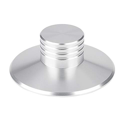 Record Stabilizer for LP Record Player Record Weight Clamp LP Vinyl Turntables Vinyl Record Weight LP Disc Stabilizer Turnable Stabilizer for LP Vinyl Record Player -Silver--Silver-
