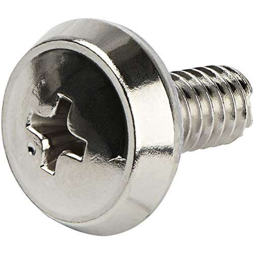 StarTech.com 12-24 Server Rack Screws - 50 Pack - Mounting Screws for Rack and Server Cabinets - Nickel-Plated -CABSCRWS1224-