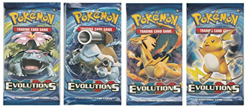 Pokemon Trading Card Game: XY - Evolutions Sealed Booster Pack x 4