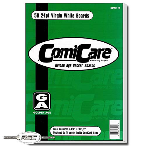 ComiCare Golden Age Comic Book Backing Boards 7-1/2" x 10 1/2"
