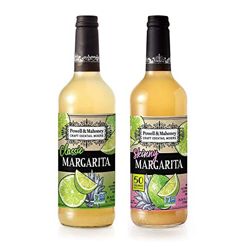 Powell and Mahoney Craft Cocktail Mixers - Classic Margarita and Skinny Margarita - Non-Alcoholic Cocktail Mix - Free from Artificial Sweeteners Flavors and Preservatives - 750ml - Non-GMO