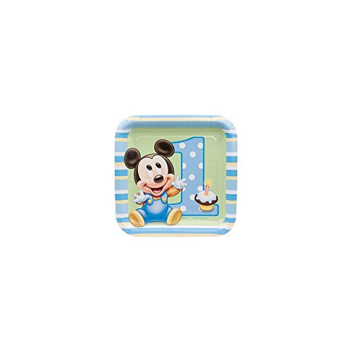 Hallmark Mickey's 1st Birthday Dessert Plates -8 Count-