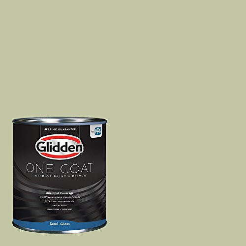Glidden Interior Paint  plus Primer- Sage-Sage Splendor One Coat Semi-Gloss 1-Quart