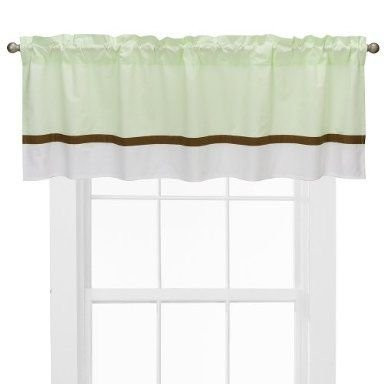 Bacati - Metro Lime-White-Chocolate Valance