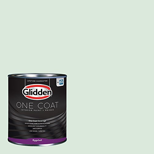 Glidden Interior Paint  plus Primer- Green-Tint of Green One Coat Semi-Gloss 1 Quart