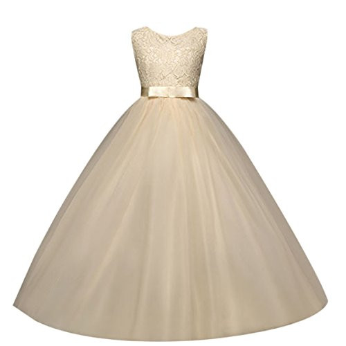 Big Girl Sleeveless Lace Flower Girl Gray Princess Dress Tulle Long Maxi Gown Kids Wedding Bridesmaid Formal Pageant Dresses Light Yellow 4-5 Years Big Girl Sleeveless Lace Flower Girl Gray Princess Dress Tulle Long Maxi Gown Kids Wedding Bridesmaid Formal Pageant Dresses Light Yellow 4-5 Years