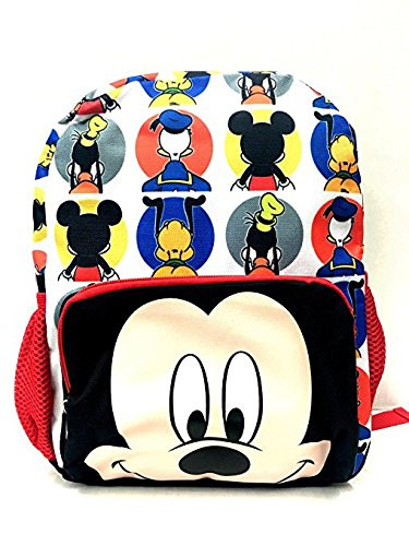 Disney Mickey Mouse Big Face 12" All Over Toddler Size Backpack