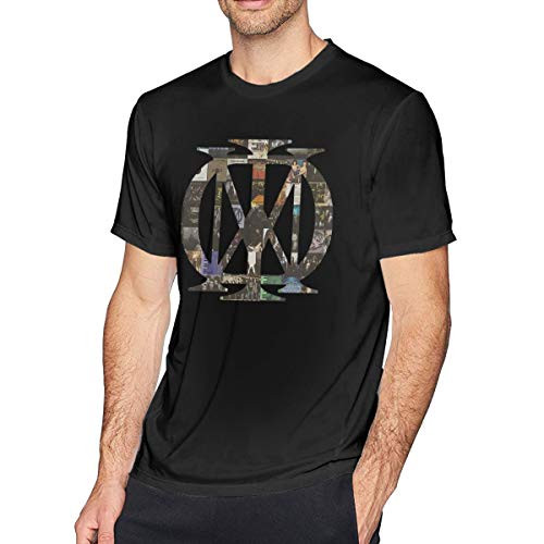 Men Music-Rock Band Dream-Thea-TER T Shirts Lightweight Cotton Tees Tops Crew Neck Short Sleeve Shirt 3D Printed Custom Activewear Top Black