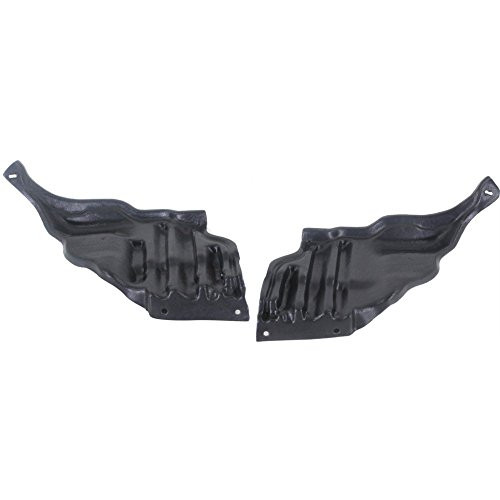 Evan-Fischer Engine Splash Shield Set of 2 Compatible with 95-2000 Lexus LS400 Under Cover Right and Left Side Rear