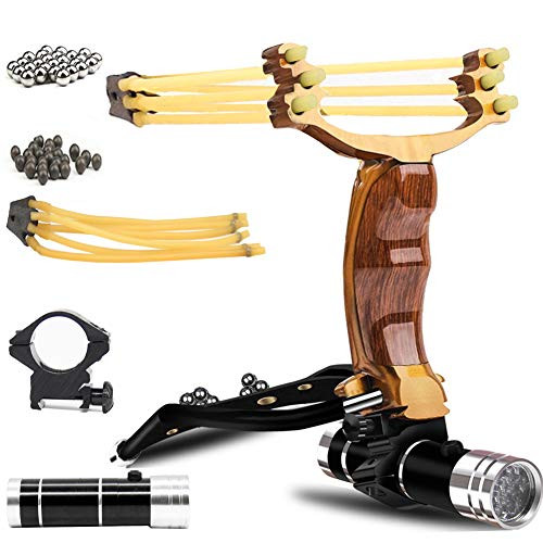 ZGYBY SlingshotProfessional Hunting Slingshot SetWrist Rocket Slingshots for Adults High Velocity Catapult Slingshot with Ammo Balls and Rubber Band