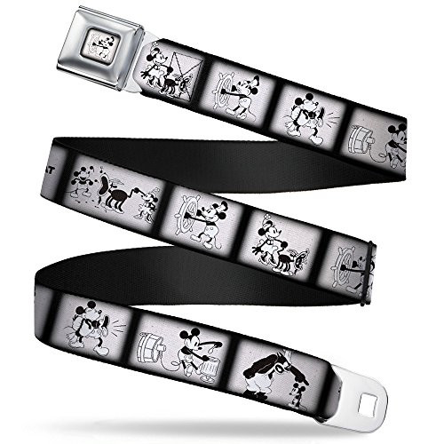 Buckle-Down mens Buckle-down Seatbelt Mickey Mouse Steamboat Willie Wdy223 Belt Multicolor 1.5 Wide - 24-38 Inches in Length US