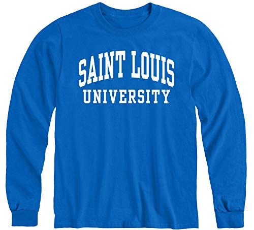 Ivysport Saint Louis University Billikens Long Sleeve Adult Unisex T-Shirt Classic Royal Blue Small