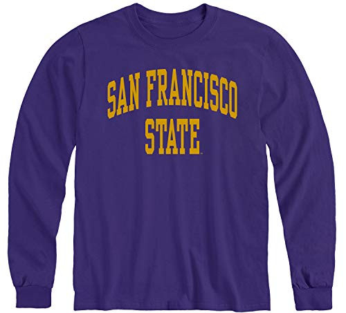 Ivysport San Francisco State University SFSU Gators Long Sleeve Adult Unisex T-Shirt Classic Purple Small