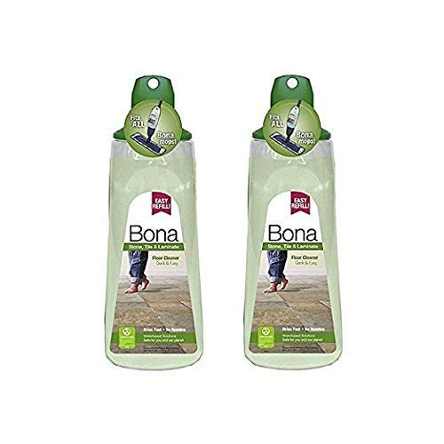 2 Pack of Bona Stone Tile  and  Laminate Floor Cleaner Refill Cartridge 34 oz