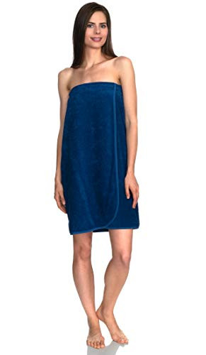 TowelSelections Women's Wrap Shower  and  Bath Terry Spa Towel X-Large Monaco Blue