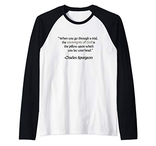 Sovereignty of God is Pillow Spurgeon Reformed Christian Raglan Baseball Tee